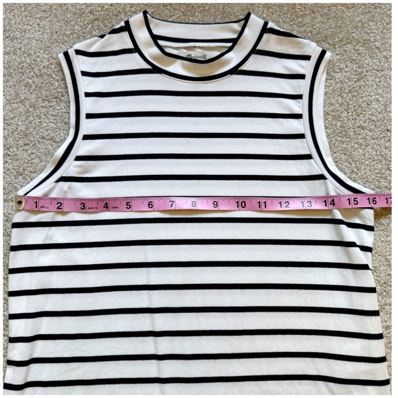 Madewell Mock Neck Striped Tank XXS - Picture 9 of 12